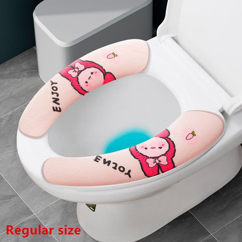 

Универсальная мягкая накладка на сиденье унитаза, мультяшная, самоклеящаяся, моющаяся, подогреватель для ванной, крышка-подкладка, подушка