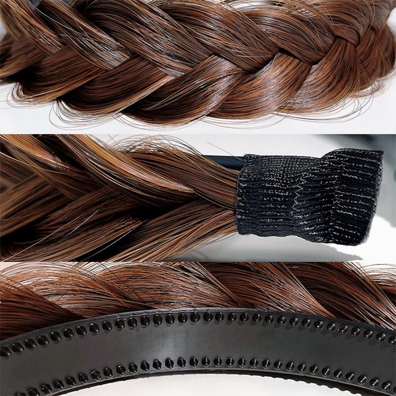 Damen Haarband Fischgrätenzopf Faule Perücke Twist Zopf Stirnband Haarnadel Böhmische Mode Rutschfester Kopfschmuck Braut Haarschmuck