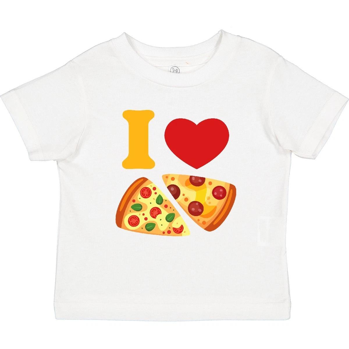 Inktastic I Love Pizza Toddler T-Shirt Cheese Pie Idea From Unisex Cooking Chef 100