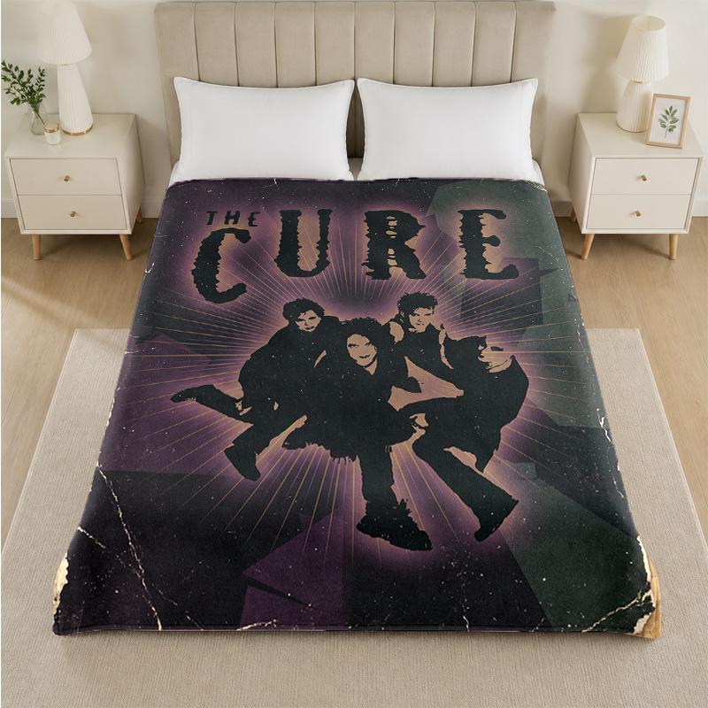 Coperta in Flanella con Stampa The Cure Morbida e Leggera Coperta Plaid in Peluche per Letto Divano Uso Domestico