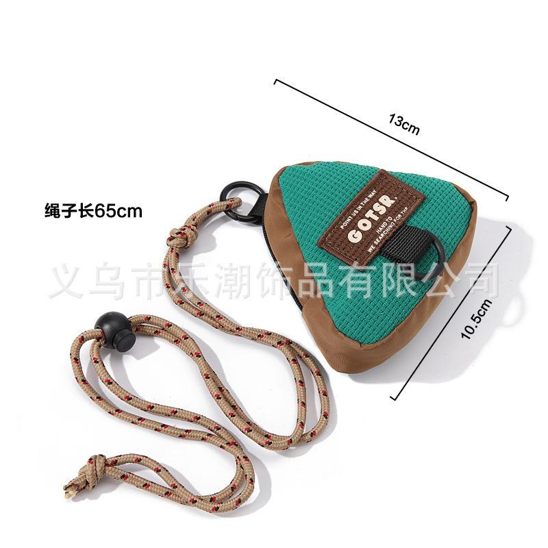 New Triangle Key Bag, Change Bag, Neck Bag, Trendy Brand Storage Bag, Gift, Personalized Creative Casual Satchel, Student