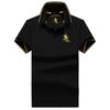 TrendHub Polo Shirt Men New High Quality Cotton Mens Short Sleeve Solid Color Embroidery Casual Polo Shirt