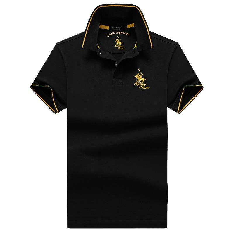 TrendHub Polo Shirt Men New High Quality Cotton Mens Short Sleeve Solid Color Embroidery Casual Polo Shirt