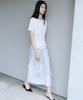 Kasel Sheer Long Skirt, White