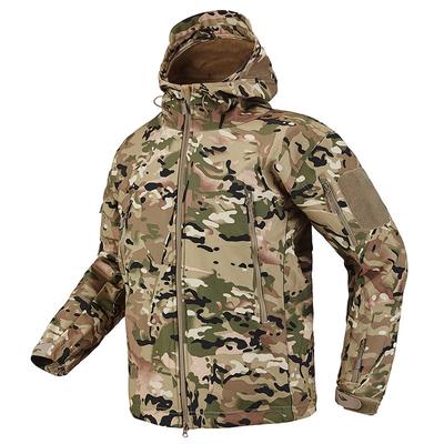 Ανδρικό στρατιωτικό μπουφάν Soft Shell Αδιάβροχο Fleece Jacket Tactical Camouflage Winter Shark Skin Cooded Outdoor Windbreaker Coats