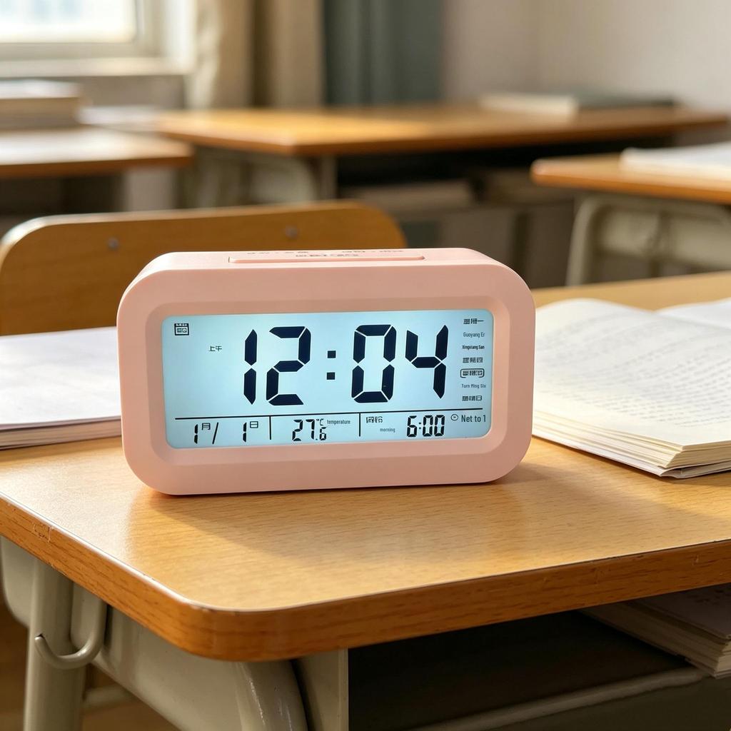 Rechargeable Multi-Function Alarm Clock with Voice Time Reporting for Students, Boys & Girls