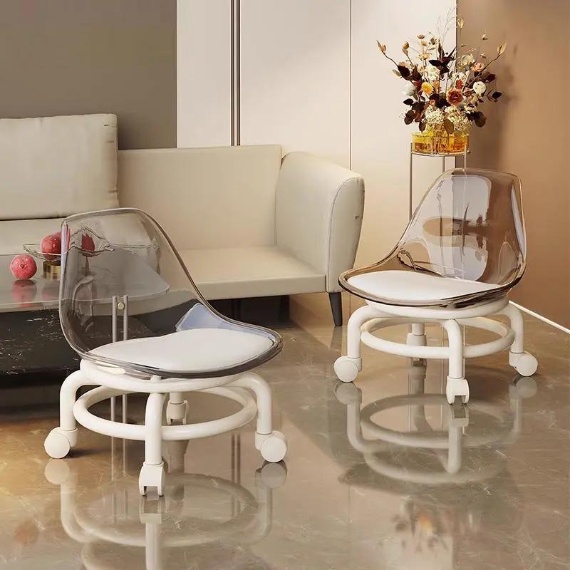 Children's Acrylic Rolling Stool
