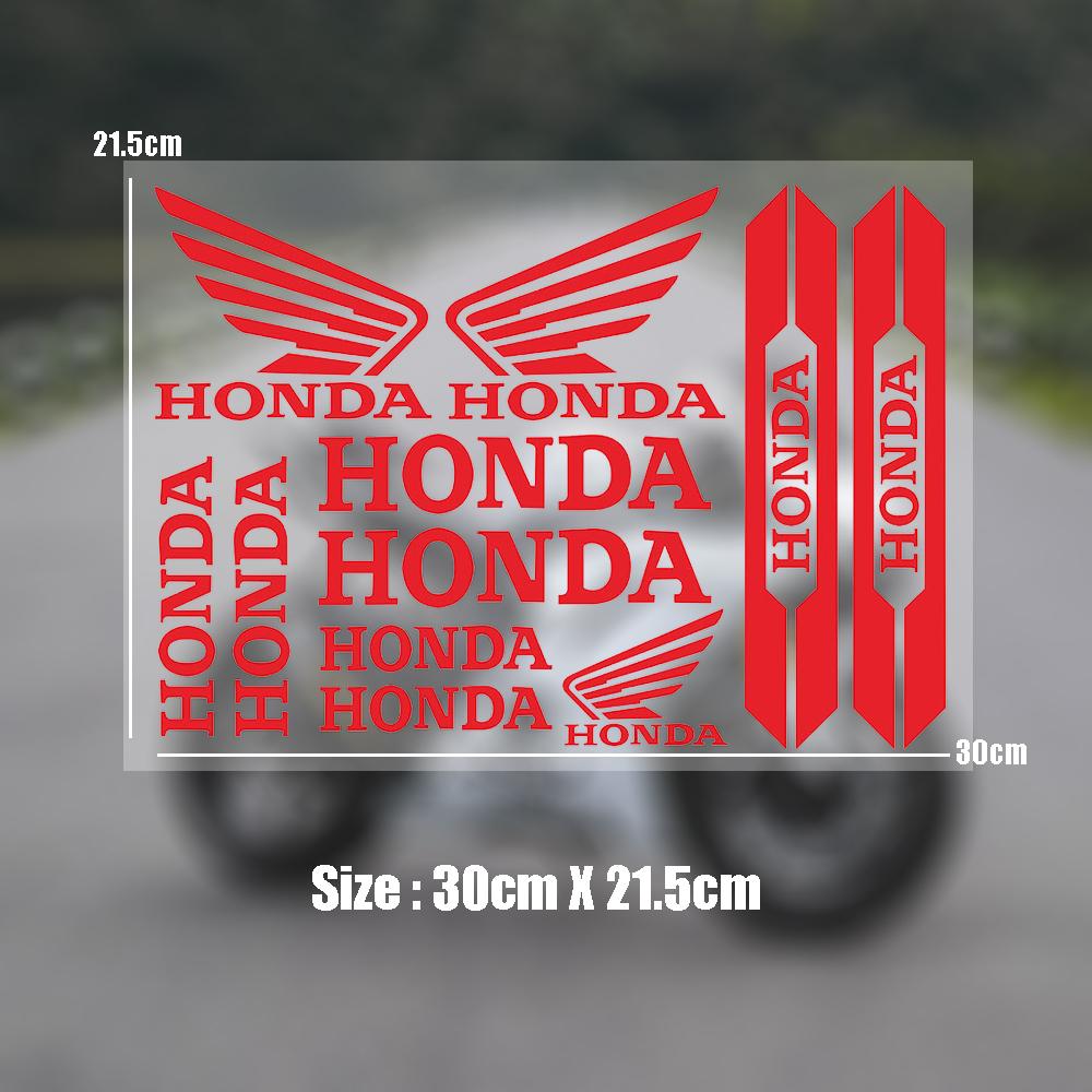 ABO2 New Motorcycle Sticker Racing Helmet Car Suitable for Honda Sticker Reflective Sticker Waterproof Sun Protection Car Decor