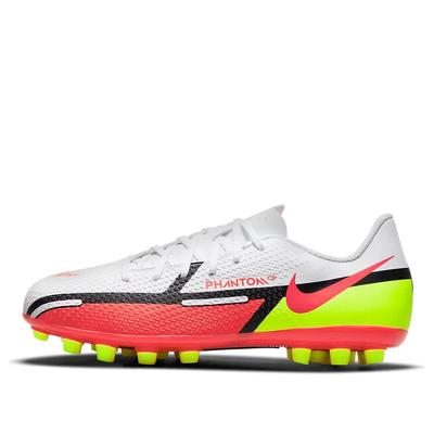 Chuteira de Futebol Infantil Phantom GT 2 Academy AG Cano Baixo Branco Vermelho Tênis Infantil DC0811-167