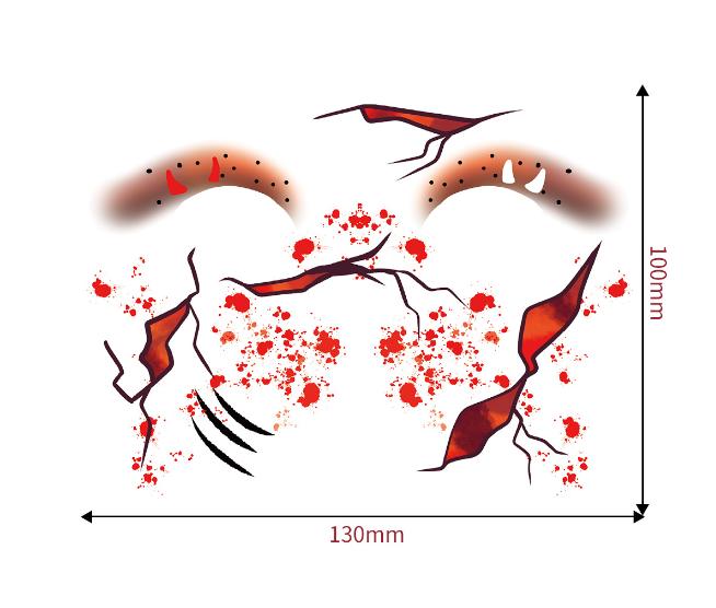 1set Halloween Face Tattoo Stickers Pumpkin Bat Star Moon Fake Freckles Temporary Tattoo Stickers for Music Party Festival Decor