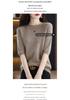 Women's Slim Fit Wool-Cashmere Sweater: Round Neck, Short Sleeve, Ideal for Autumn-Winter Layering