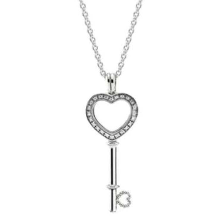 Pandora 925 Sterling Silver Necklaces Women's Silver 396581CZ-80