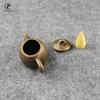 Antique Copper mini Fingertip Kettle Teapot Pocket Incense Burner Retro Brass Tea Pet Home Decorations Accessories Desk Ornament