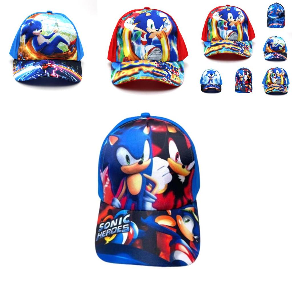Sonic The Hedgehog Kinder Verstellbare Baseballkappe Feuchtigkeitsabsorbierende Baumwolle Sonnenschutzhut