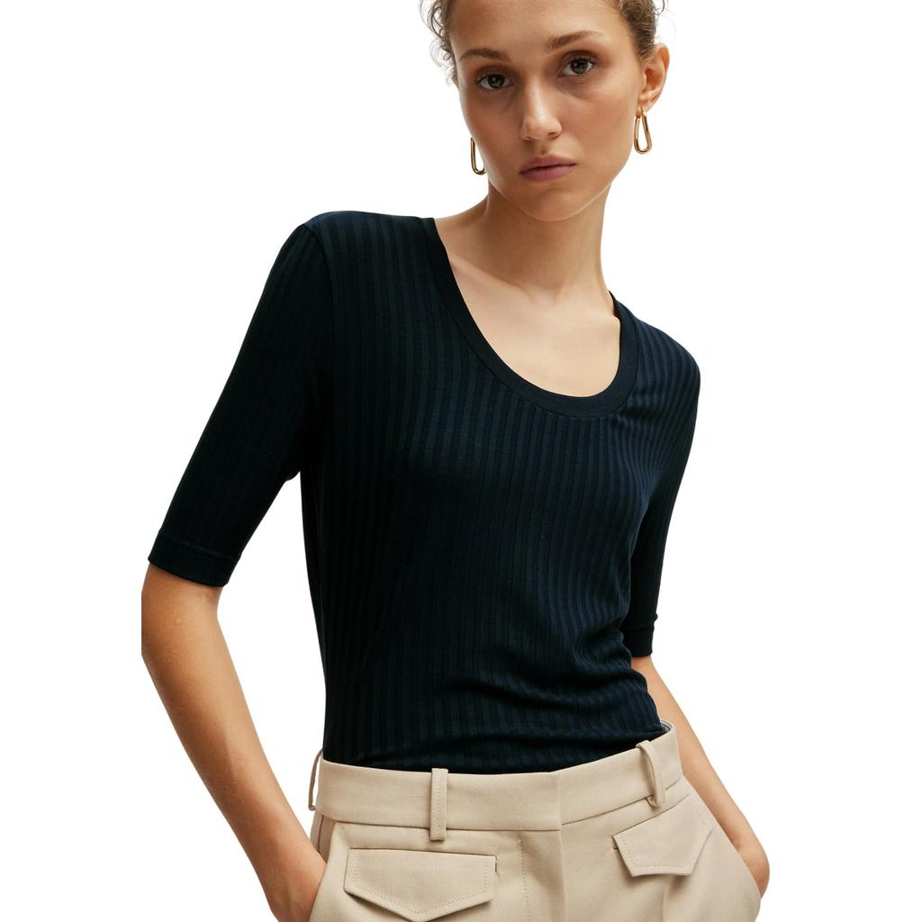 Boss Womens/Ladies Effilie Ribbed T-Shirt