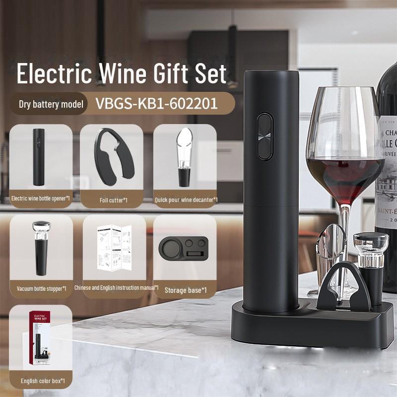 Rechargeable Automatic Wine Bottle Opener Set with Customizable Logo