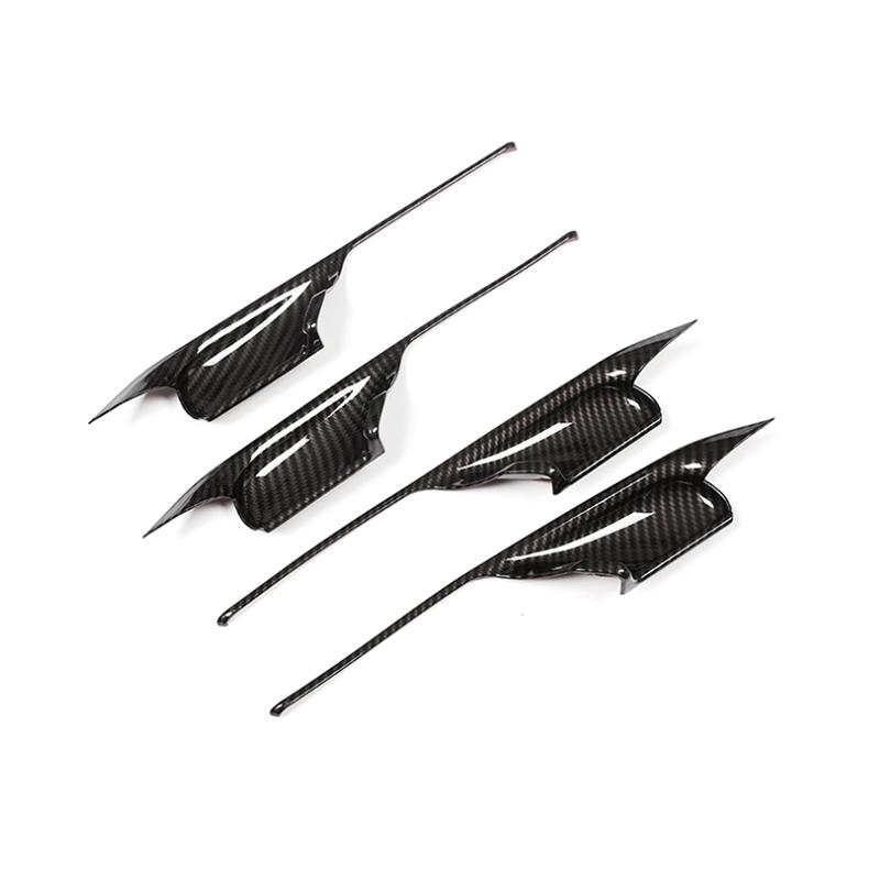 4 peças de acabamento para maçaneta de porta, estilo de carro, ABS cromado/fibra de carbono, para BMW X5 F15 X6 F16 2014 2015 2016 2017