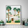 Palm Forest Moroccan Tropical Jungle Swing Bathroom Wall Art Canvas Painting Poster And Print Wall Picture For Living Room Decor