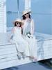 Dopamine Mother-Daughter Chiffon Beach Dress for Summer Seaside Vacation in Hainan Sanya