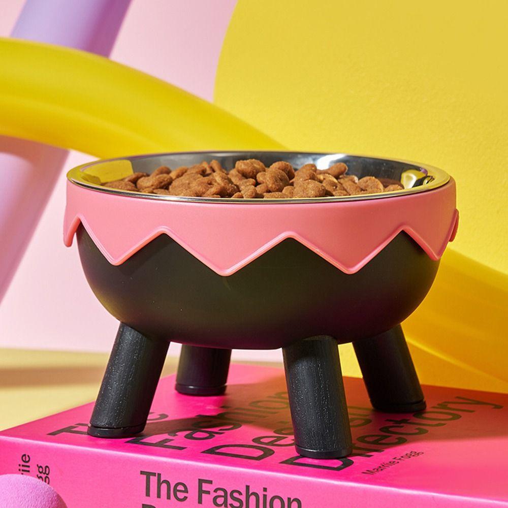 Anti Slip Cat Food Water Bowl Detachable Pet High Footed Bowl Dog Feeding Station  Pet Supplies
