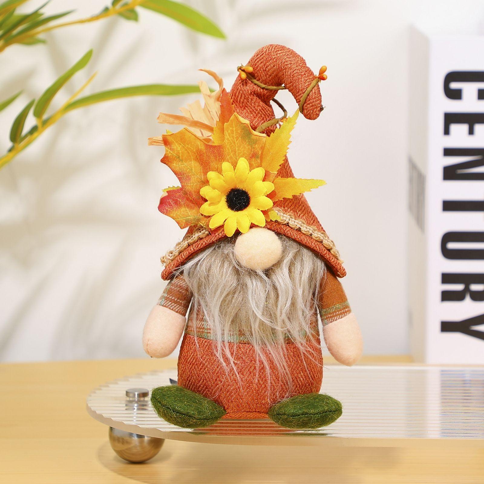 

День благодарения Творческий Рудольф Кукла Украшение Окна Фестиваль Пугало Индейка Со Светящейся Куклой One Size