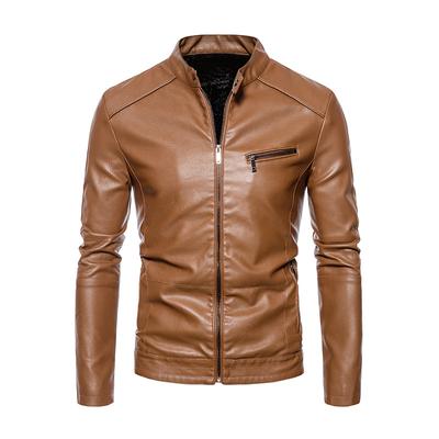 Veste Décontractée en Cuir pour Homme Automne et Hiver Veste de Moto pour Homme Style Coréen Slim Tendance Vert Veste en Cuir PU pour Homme Velours Fin