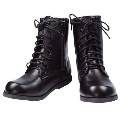 Boots for for Side 8 for Girls [KYOETSU] Children, Hakama, Lace-up, Zipper, Holes, (21.0cm, Black)