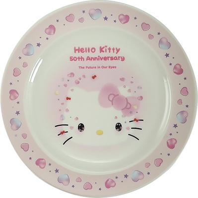 Sanrio Characters Dish Plate Diameter 20cm Hello Kitty 50th Anniversary Dish Stand Made In Japan Yamaka Shoten Hk151-330
