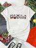 Funny Christmas Animal Owl Penguin Print Women T Shirt Short Sleeve O Neck Women Tshirt Ladies Tee Shirt Top Clothes Camisetas