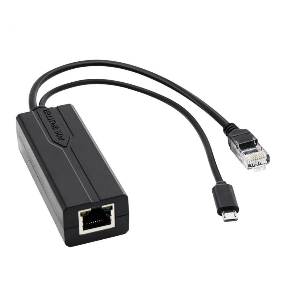 100Mbps1000Mbps Gigabit POE Splitter PoE To TYPE-C Splitter  Micro USB Security Camera