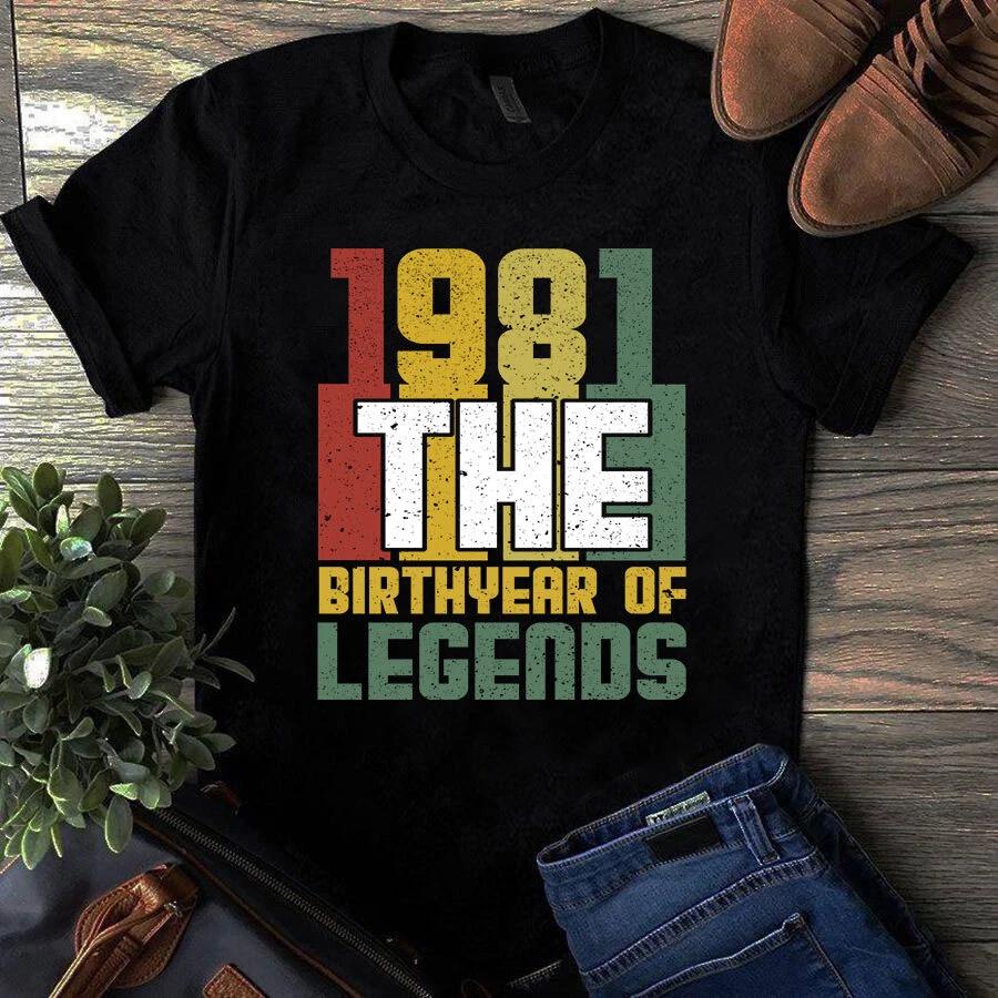 Men s and Women s T-shirts 1981 The Birthyear S