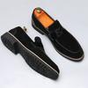 Trend New Men's Pointed Black Brown Patent Leather Casual Shoes Designer Formal Wedding Dress Penny Loafers Homecoming Footwear