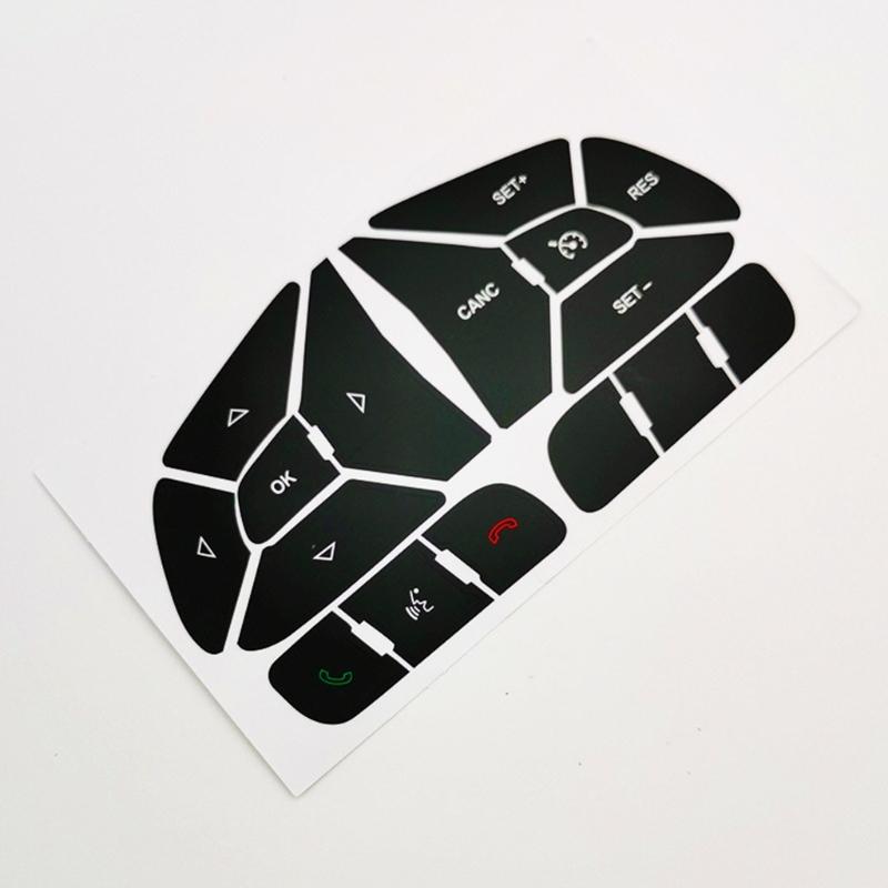 Antiscratch Premium PVC Protective Decals For Faded Automotive Control Buttons Easy Installation Scratch Proof Design