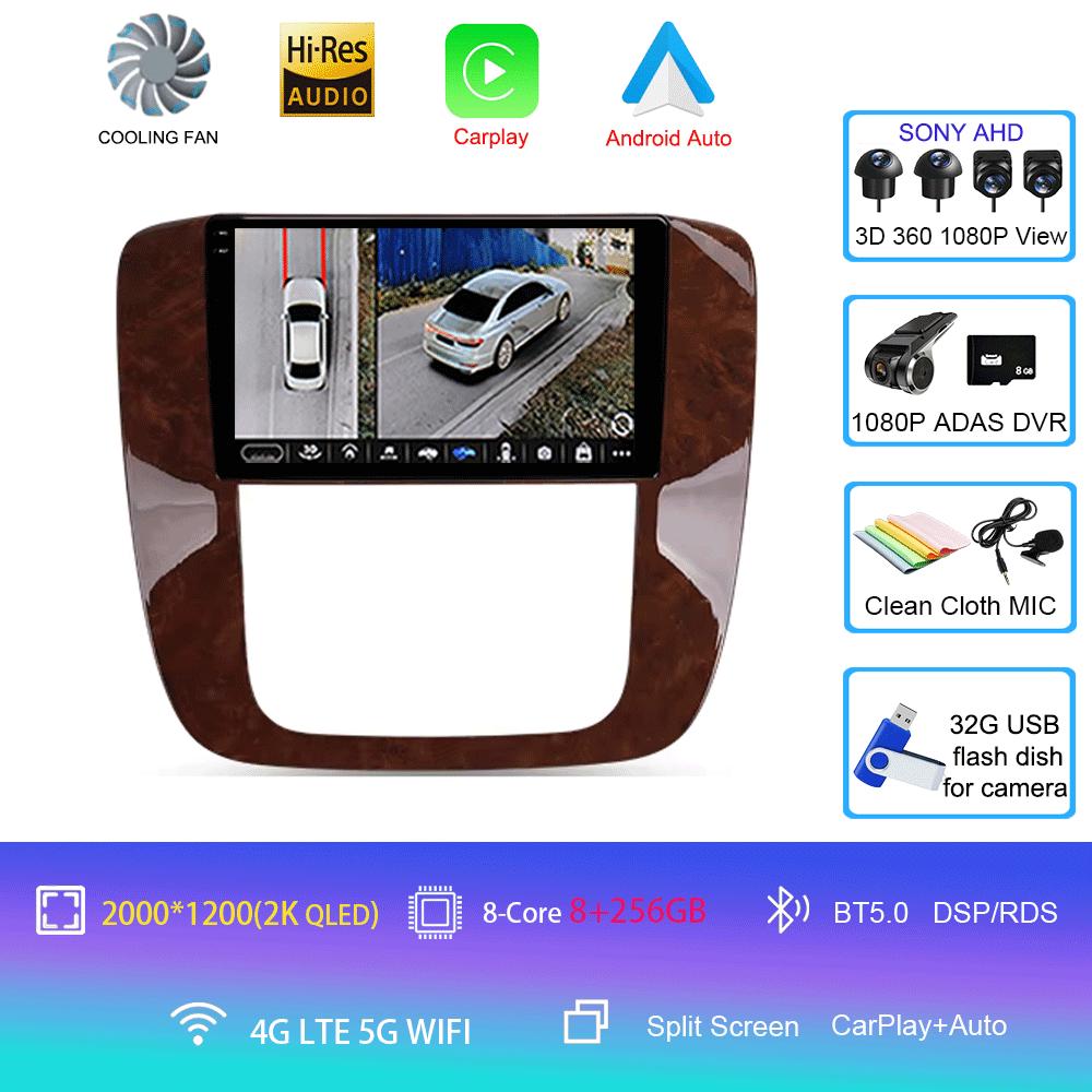 Car Radio Android 14 Carplay Auto Multimedia Player For GMC Yukon Chevrolet Tahoe Suburban 2008 - 2012 E53 X5 M5 2din Autoradio
