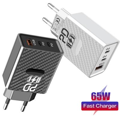 65W Fast Charger USB C PD Quick Charging QC3.0 Type C Phone Charger Adapter for iPhone Samsung Xiaomi Mobile Phone Wall Chargers