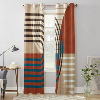 Rideau de Chambre Cuisine Boho Abstrait Géométrique Rideaux de Fenêtre Rideaux pour Salon Articles Décoratifs
