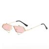 Modern Metal Punk Cat Eye Sunglasses With Pink Uv400 Lenses For Fashion Streetwear