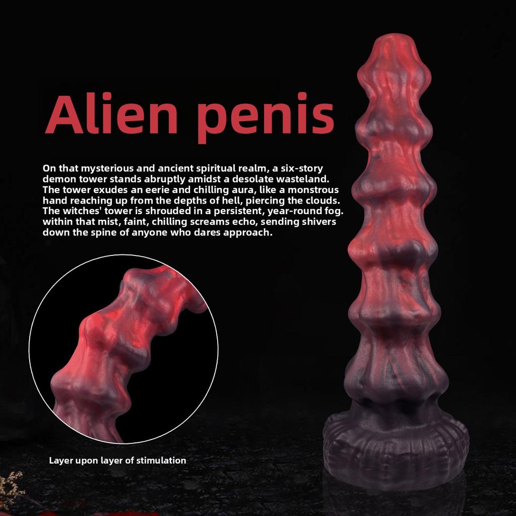 Silicone Anal Plug Female Irregular Dildo Soft Monster Penis Pagoda Adult Sex Toy