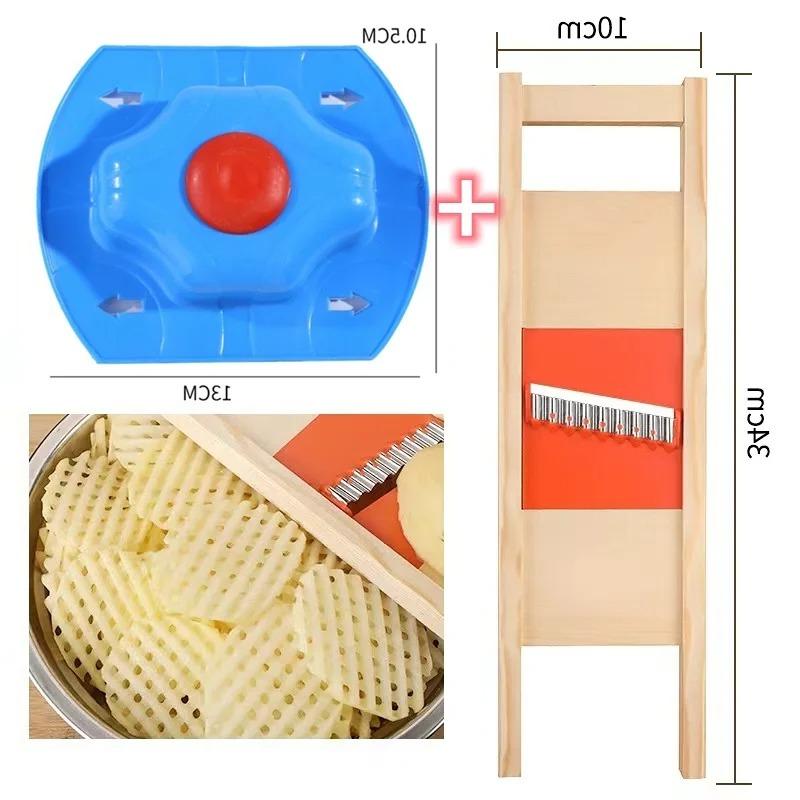 Potato Slicer Cut Potato Grid Artifact Grid Wipe Grid Knife Vegetable Cutter Wave Knife Cut Flower Knife Gadgets Accessories