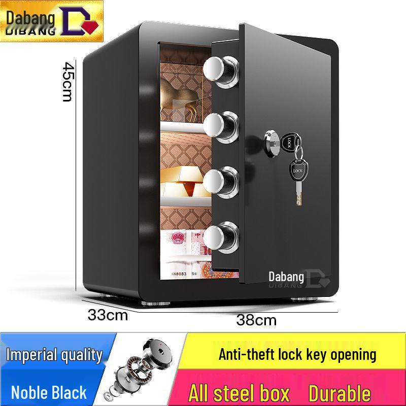 Secure Small Office/Home Steel Anti-Theft Safe with Mechanical Key Lock for the Elderly