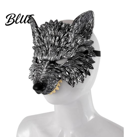 Flexible Cushioning Mask 3D Wolf Head Mask High Elastic Lightweight Comfortable Werewolf Detailed Headgear Costume with Adjustable Strap for