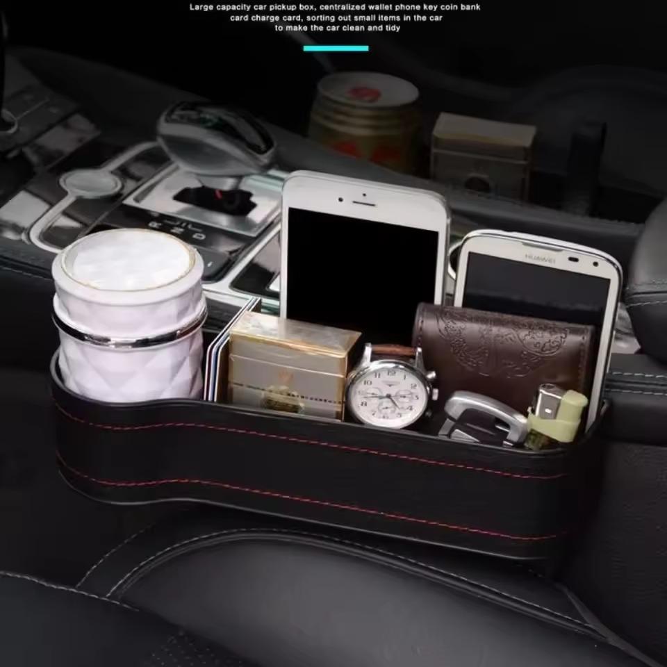 Car Seat Crevice Storage Box Seat Gap Slit Pocket Catcher Organizer Universal Car Seat Organizer Card Phone Key Holder Pocket