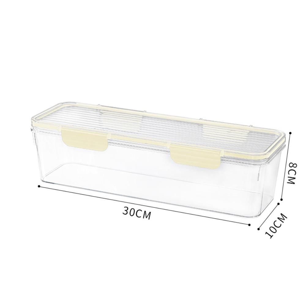 

Влагонепроницаемый кухонный герметичный контейнер для хранения, органайзер для холодильника, кухонные аксессуары White-30*10*8cm