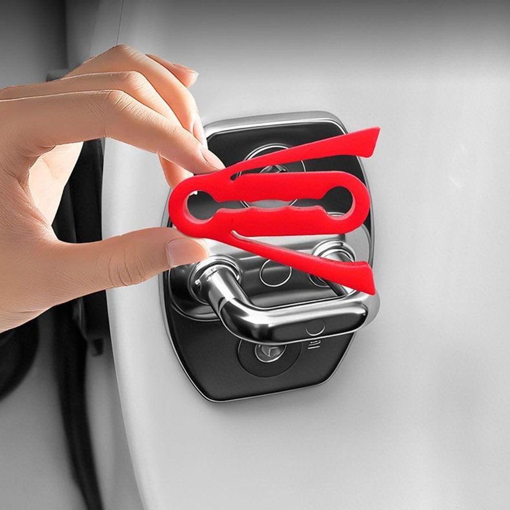 4 Stück Dichtung Autotürschloss Schalldämpfer Puffer Schalldämmung Türschlossabdeckung Auto Zubehör