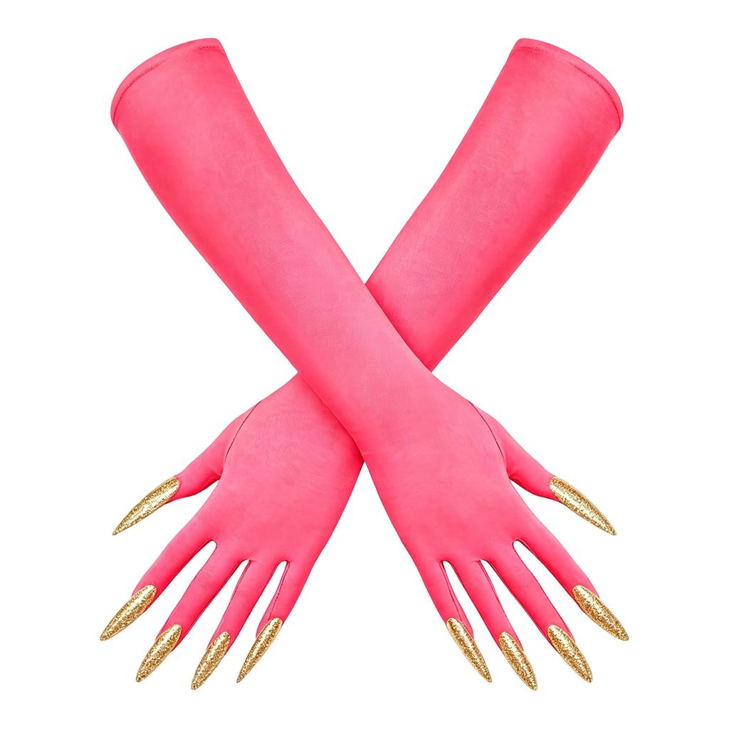 Halloween Long Nail Gloves for Women Witch Costume Party Accessories