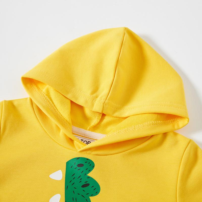 Vorstellung der Herbstkollektion 2026: Kinder 3D Krokodil Cartoon Kapuzenpullover – Reine Baumwolle, Trendiges Design für Jungen.