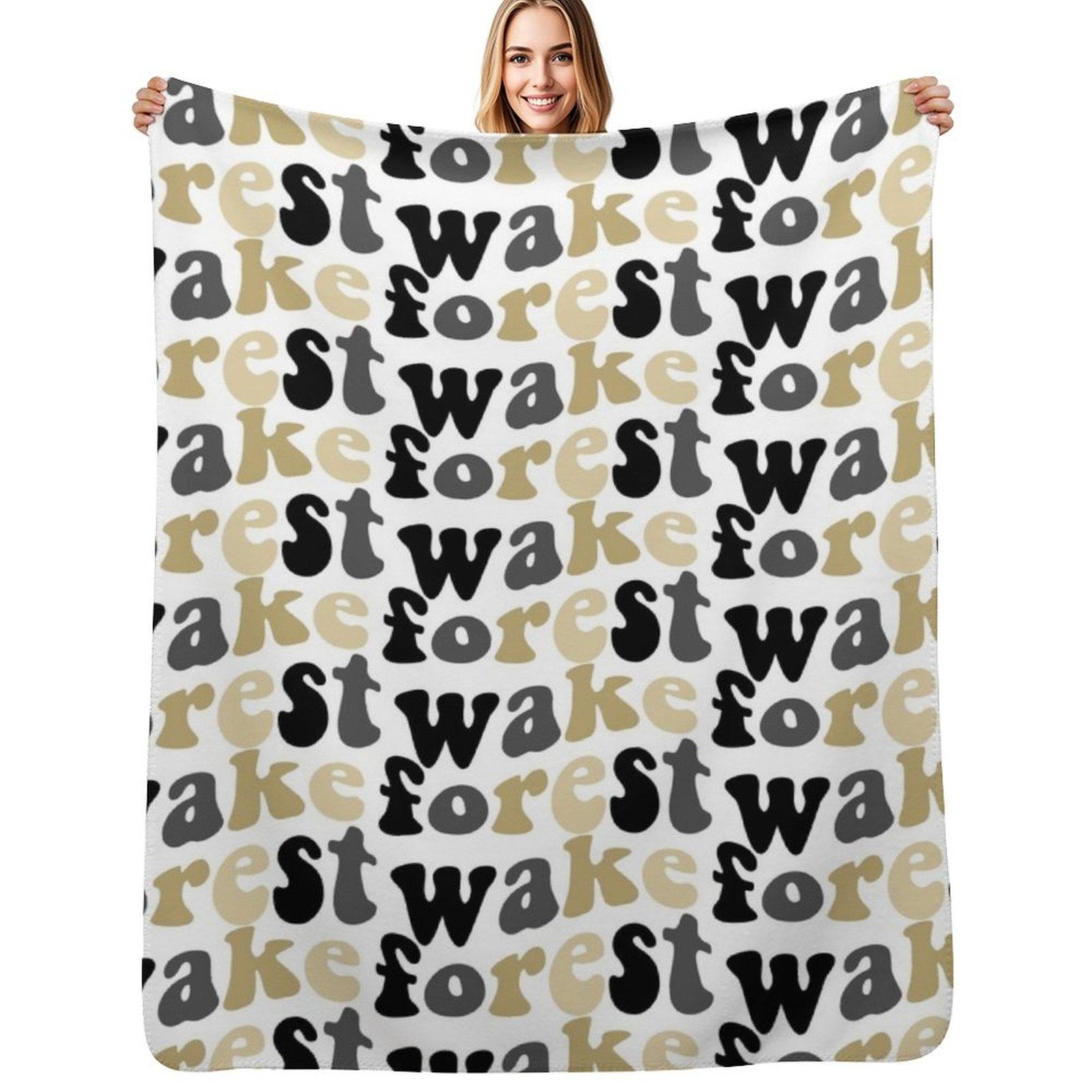 wake Throw Blanket Men s Soft Warm Throw Blanket for Couch Size: 75*100cm, Weight: 230 GSM