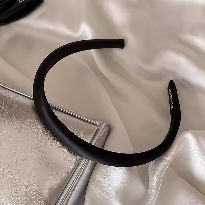 Vintage Einfarbig Cremefarbenes Haarband Satinseide Haarbänder Kopfschmuck Für Frauen Mädchen Mode Haarreifen Stirnbänder Haaraccessoires