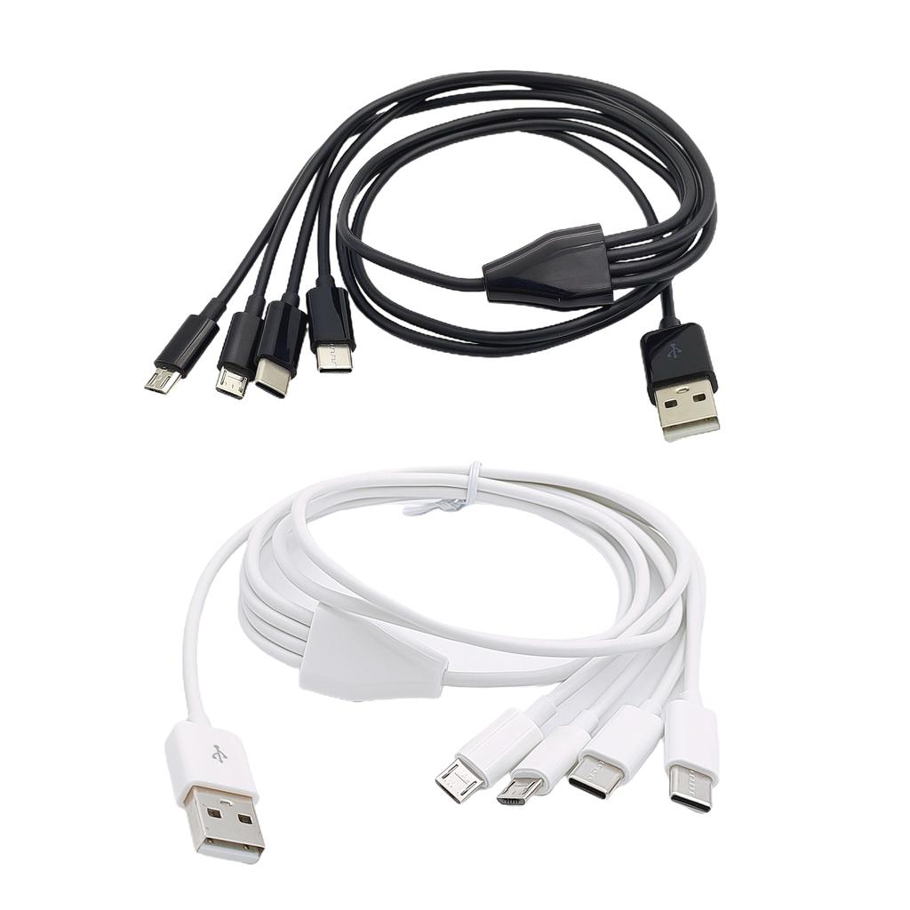Multi Charging Cable Multiple Charger Cord USB to Type-C/Micro USB Power Cord Portable Power Cord 100cm/39.37in