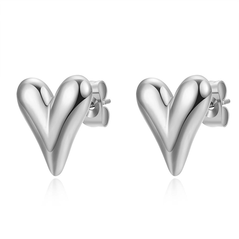 Stylish Heart Necklace & Earring Set - European & American Design